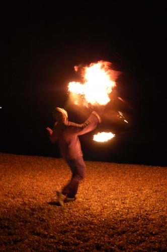 Fire Breathing on beach